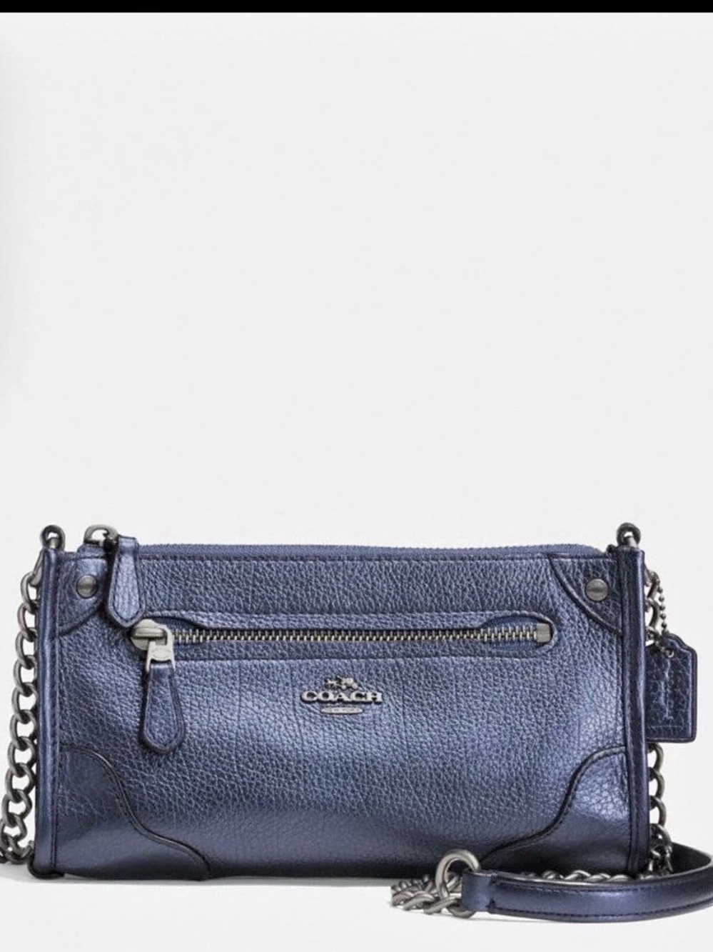 Coach Signature Chain Crossbody Blue Bag